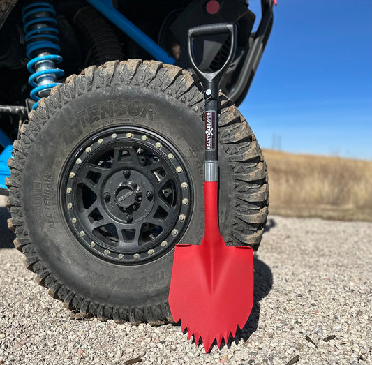 ATV / UTV Krazy Beaver Shorty Shovel (Textured Red Head / Black Handle) Krazy Beaver Tools