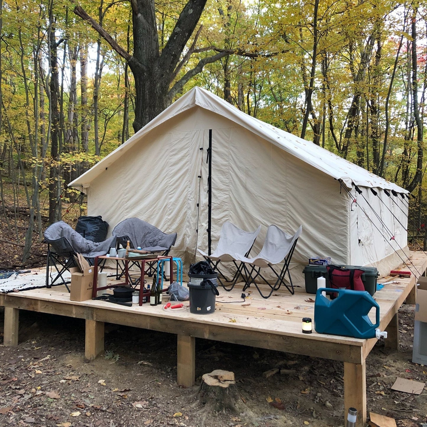 16'x20' Alpha Wall Tent White Duck Outdoors