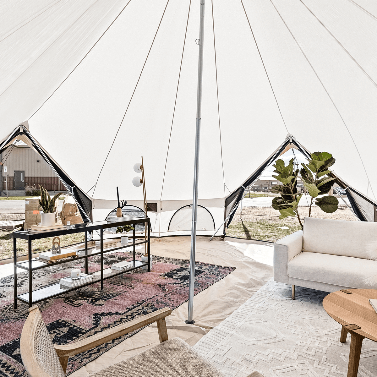 23' Avalon Optimus Bell Tent White Duck Outdoors