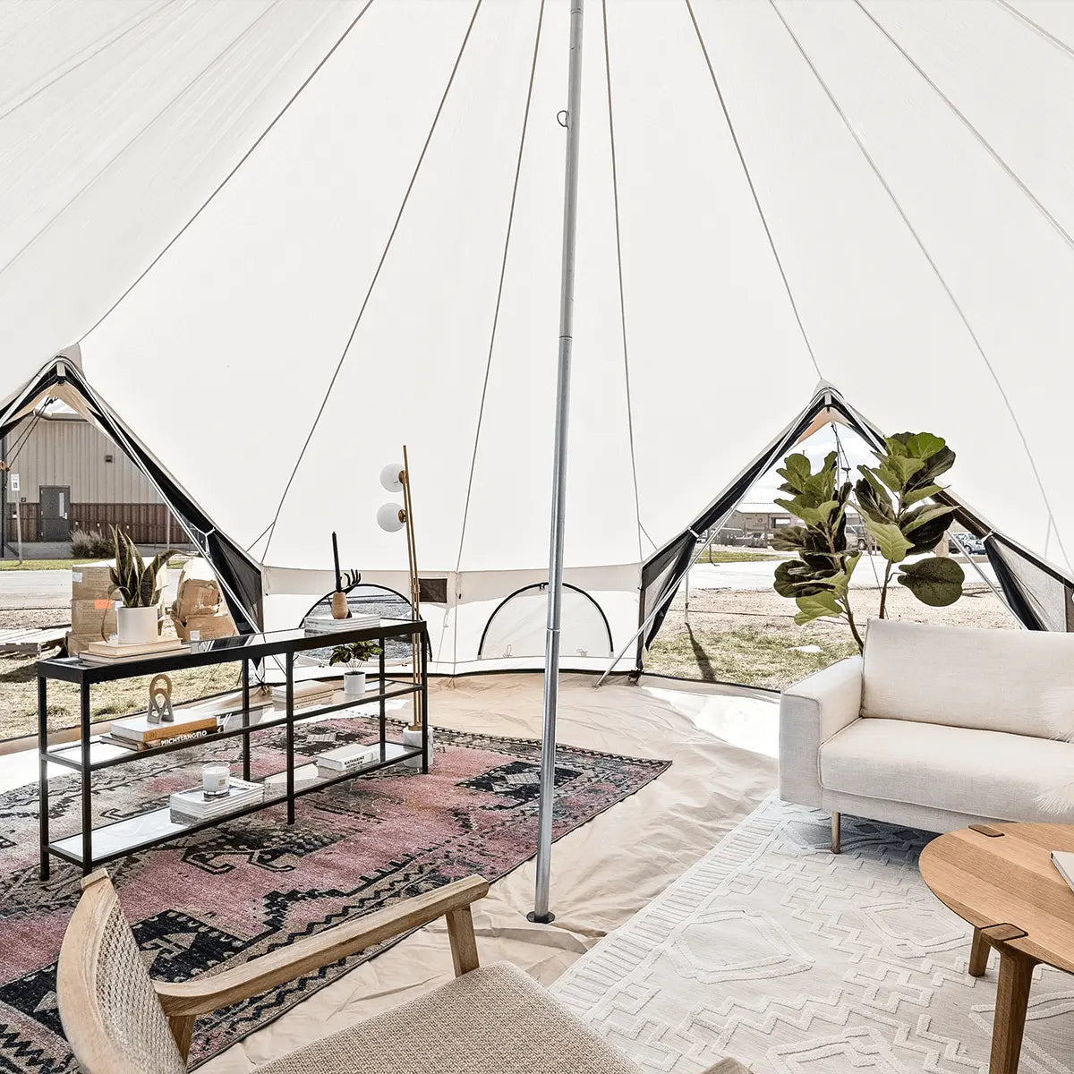 23' Avalon Optimus Bell Tent White Duck Outdoors