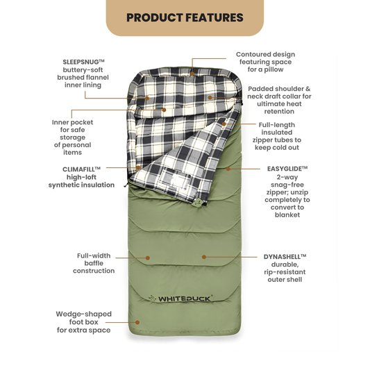 Slumbernest™ Sleeping bag 0°F White Duck Outdoors