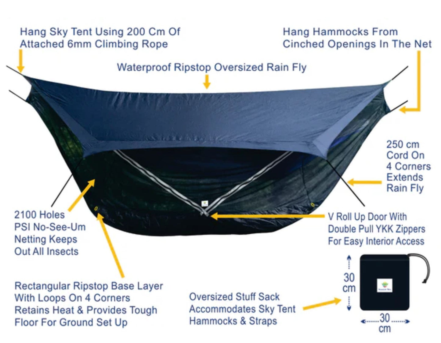 Sky Tent 2 for Hammocks Hammock Bliss