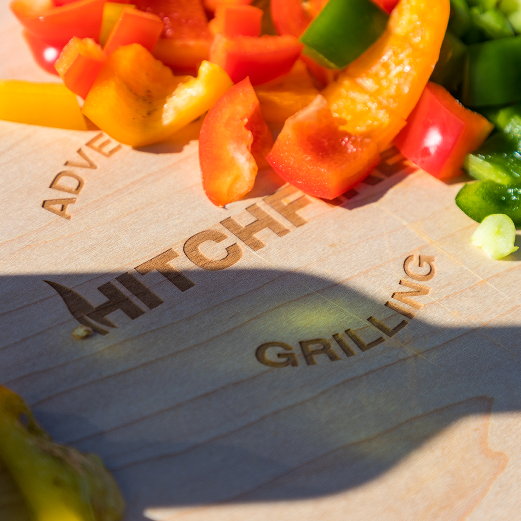 Cutting Board Side Table HitchFire