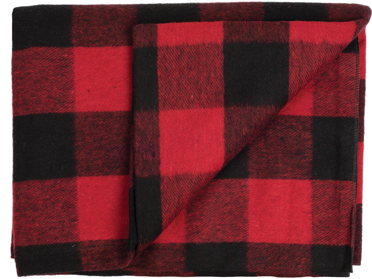 PLAID RED WOOL 50