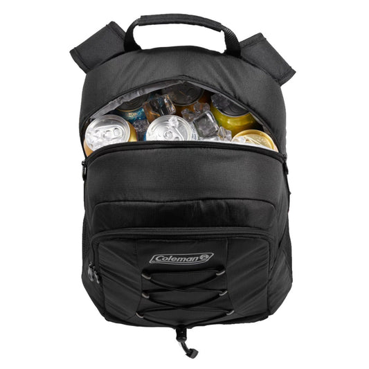 Coleman CHILLER 28-Can Soft-Sided Backpack Cooler - Black Coleman