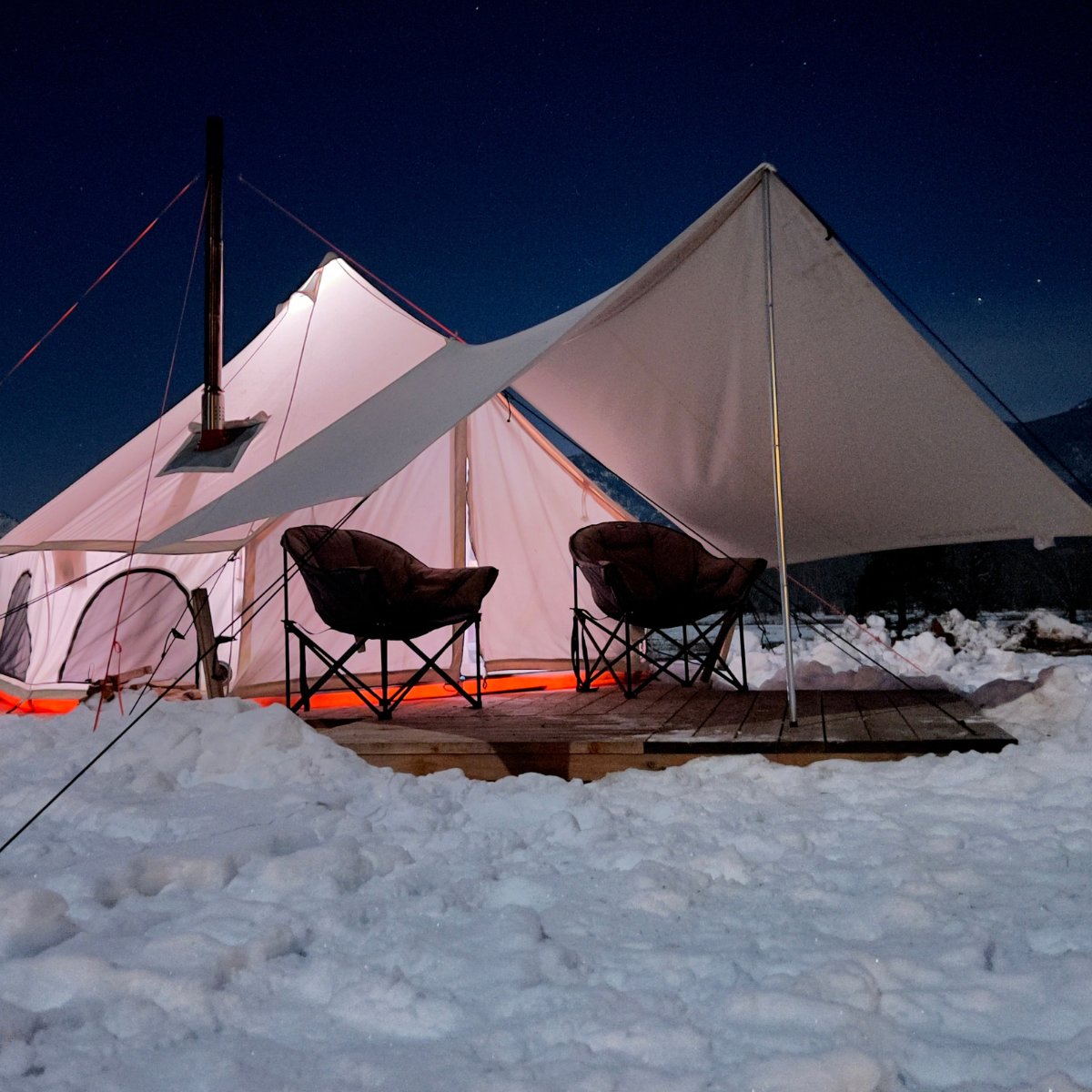 Avalon Bell Tent Awning White Duck Outdoors