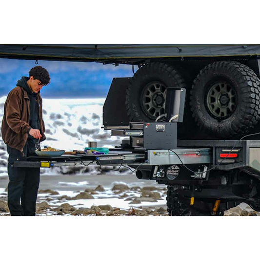 Cargo Box Kitchen W/Slide Out Sink, Cooking Shelf and slide Out Work Station