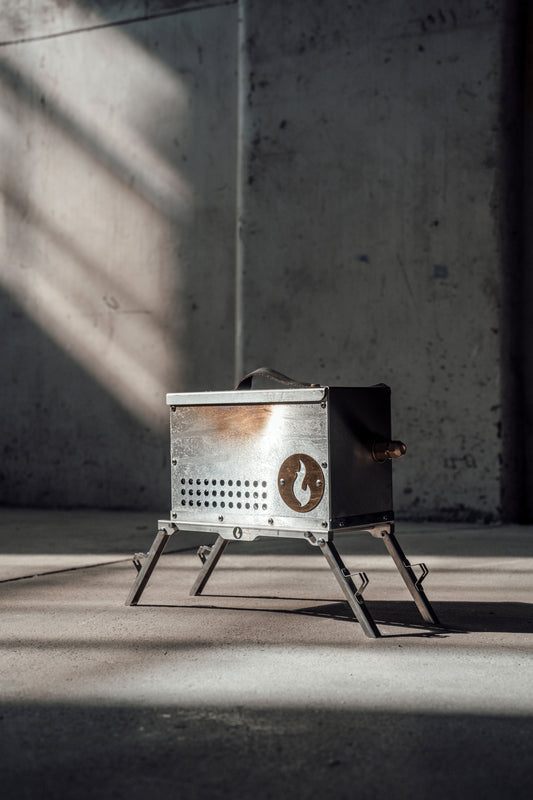 The Hekla: 304 Stainless Steel LavaBox with Dual-Burner LavaBox Portable Campfire