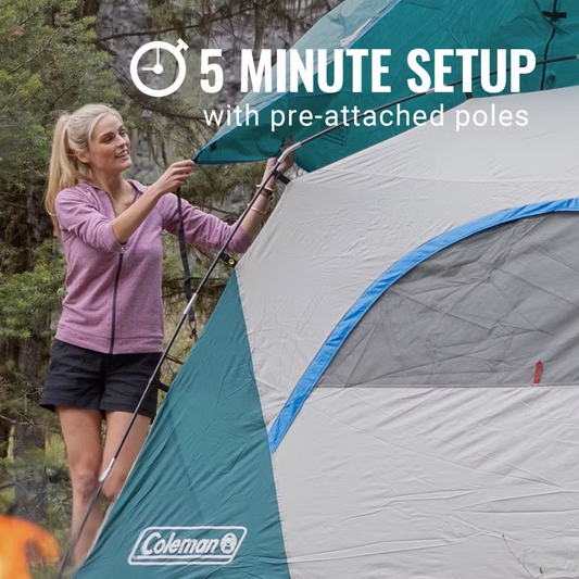 Coleman 4-Person Skydome Camping Tent - Evergreen Coleman