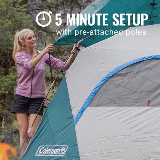 Coleman 4-Person Skydome Camping Tent - Evergreen Coleman