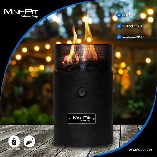 Flame King Smokeless Portable Mini Tabletop Fire Pit Dual Fuel Propane and Butane Flame King Products