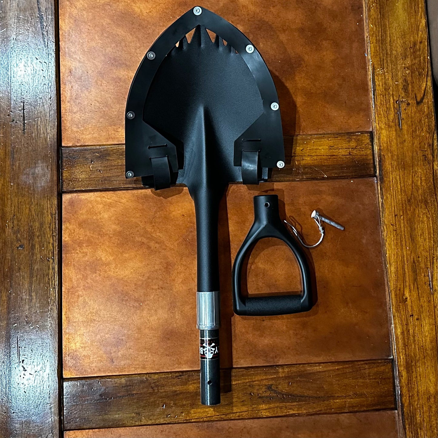 Krazy Beaver Mini Shovel with guard (Textured Black Head / Black Handle)