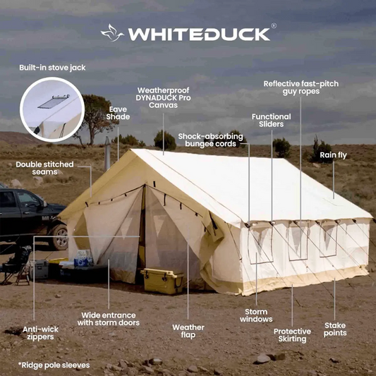 16'x24' Alpha Pro Wall Tent White Duck Outdoors