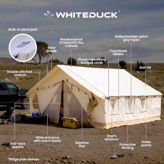 12'x14' Alpha Wall Tent White Duck Outdoors