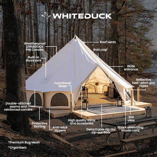 23' Avalon Optimus Bell Tent White Duck Outdoors