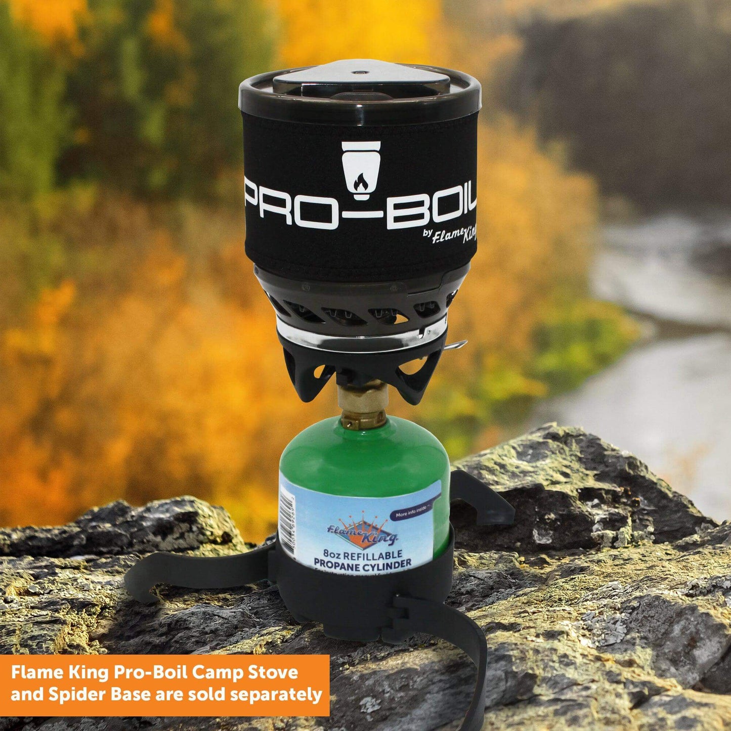 Flame King 2 Packs Eco Friendly Sustainable 8oz 1/2lb Refillable Propane Tank LP Cylinder Flame King Products