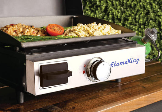 Flame King Flat Top Portable Propane Cast Iron Grill Griddle Flame King Products