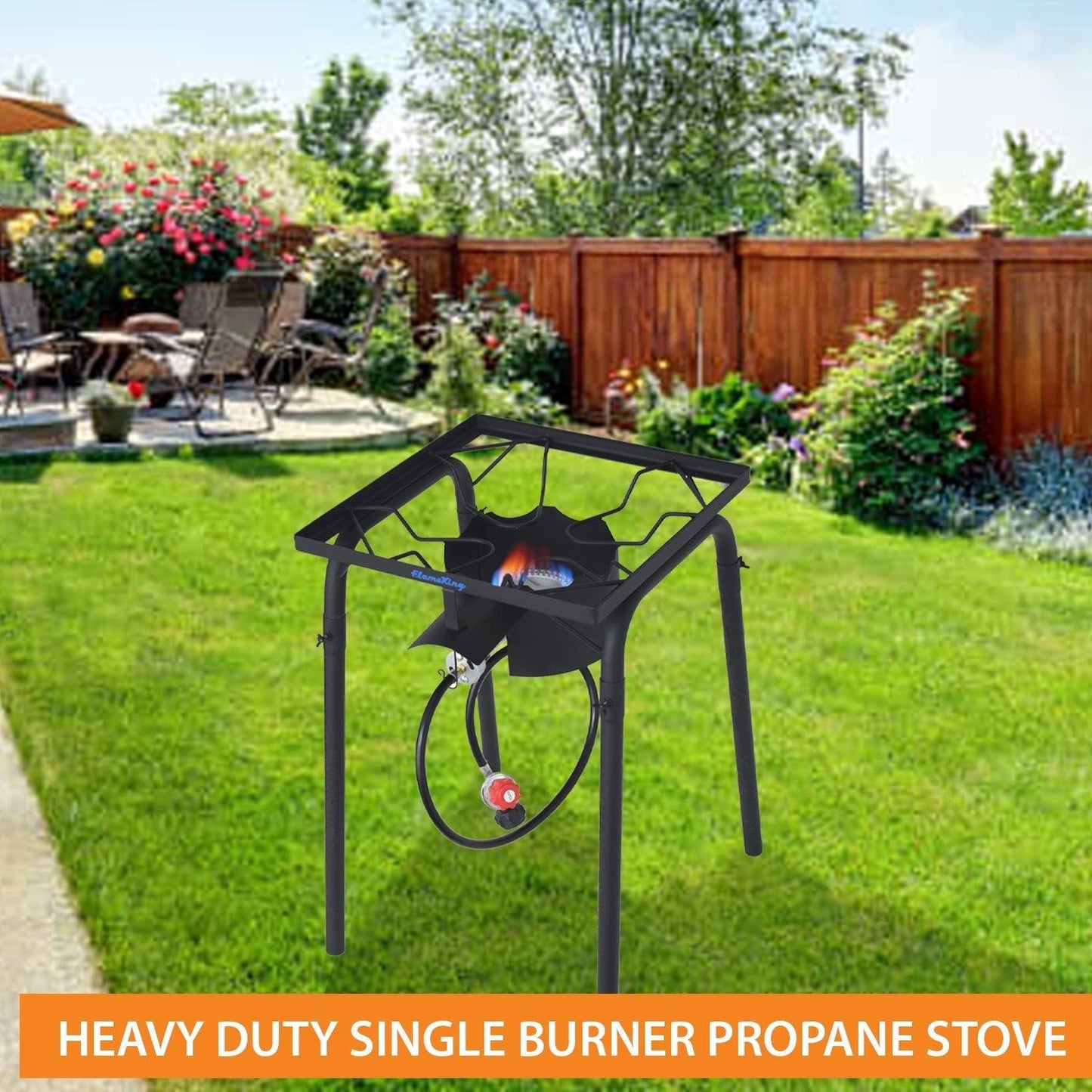 Flame King Heavy Duty 100,000 BTU Propane Gas Single Burner Cooker Flame King Products