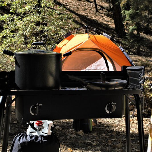 Flame King Outdoor Propane Double Dual Burner Cooker Stove Flame King Products