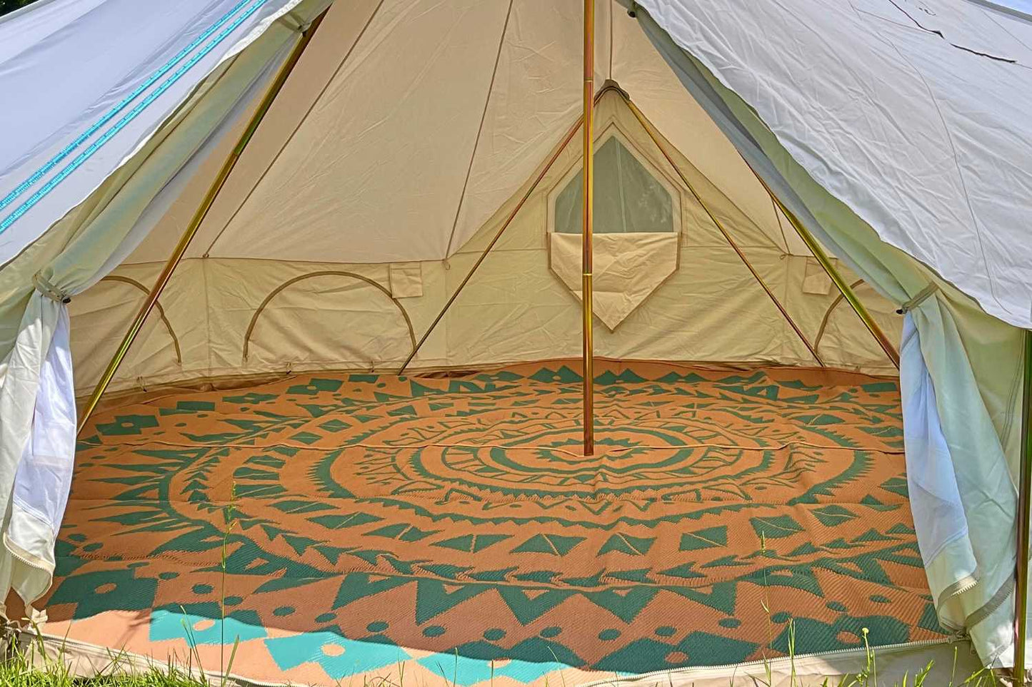 Boho Style Bell Tent Floor Matting Cover | 16' (5M) Life inTents