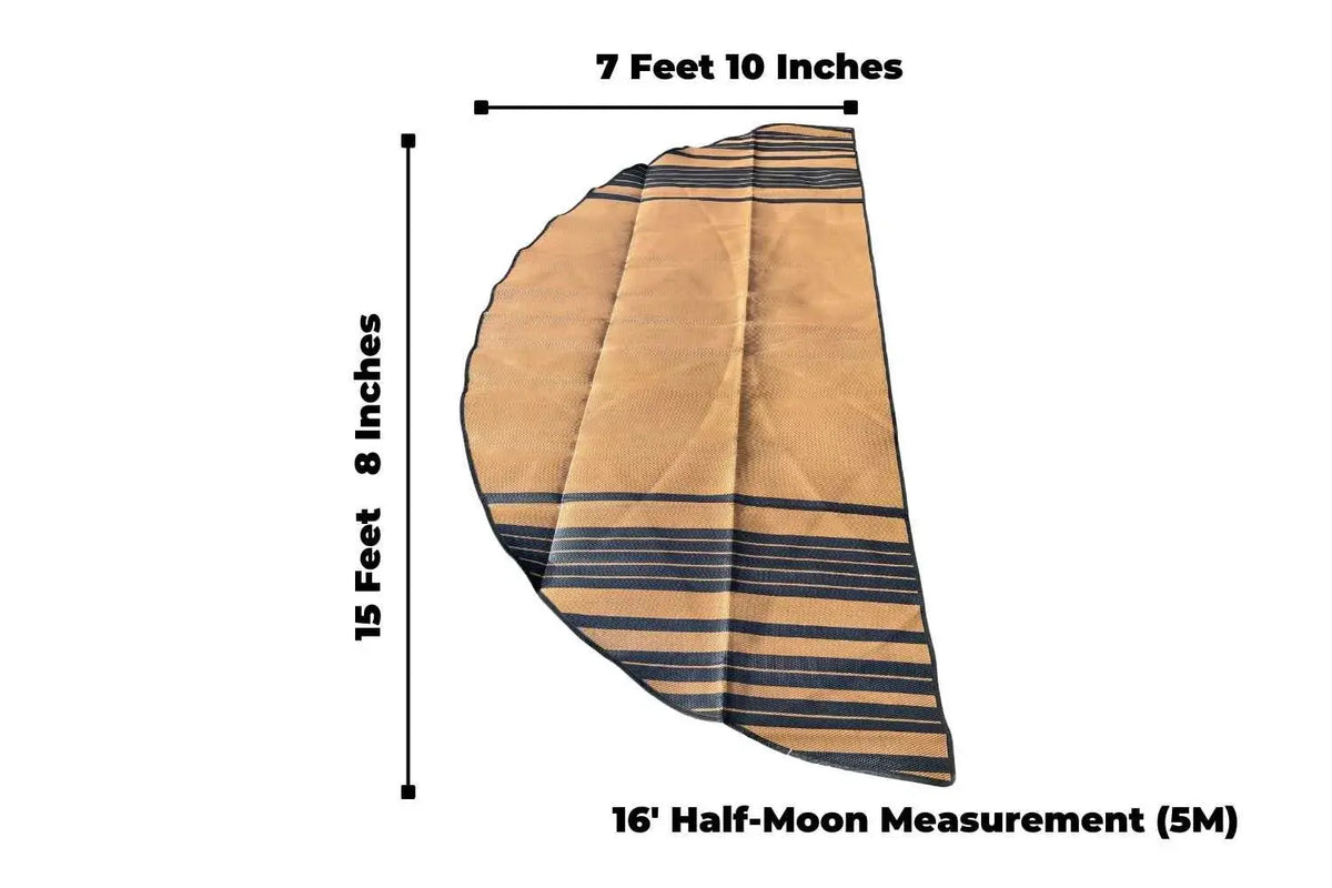 Striped Bell Tent Floor Matting Cover | 16' (5M) Life inTents