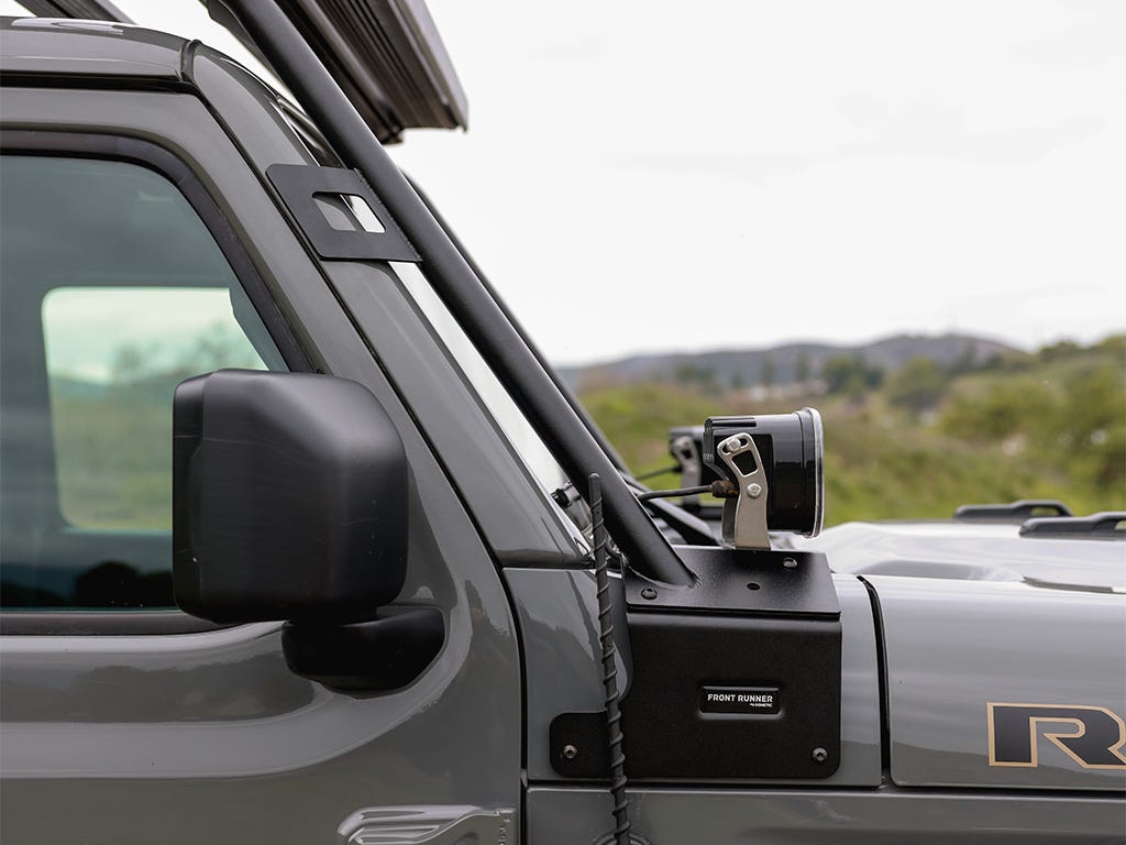 Jeep Wrangler JL Ditch Mount A-Pillar Light Brackets Front Runner