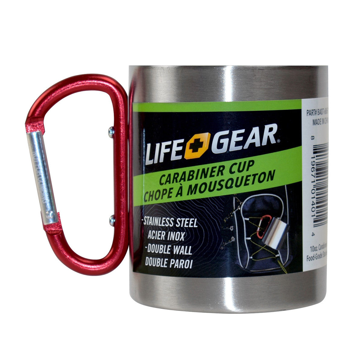 Personalized 10oz Carabiner Handle Stainless Steel Mugs