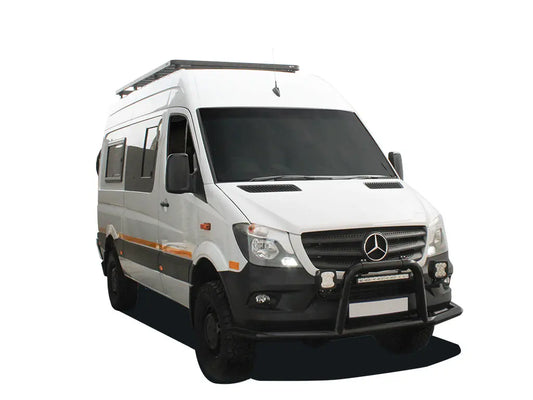 Mercedes-Benz Sprinter 144in/170in / L2/L3 / MWB/LWB Wheelbase w/OEM Tracks (2006-Current) Slimline II Roof Rack Kit / Tall Front Runner