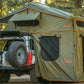 Vagabond XL Rooftop Tent on a Jeep Roubion — showing Annex Room, rainfly, skylight windows