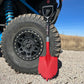 ATV / UTV Krazy Beaver Shorty Shovel (Textured Red Head / Black Handle)