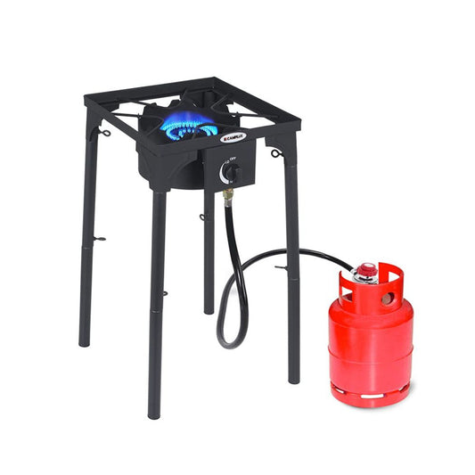 130,000 BTU High Pressure Single Propane Burner Perfect for Home Brewing, Turkey Fry, Maple Syrup Prep Camplux