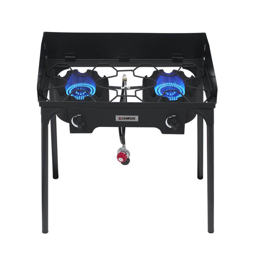 260,000 BTU High Pressure Double Propane Burner - Heavy Duty Cookware Camplux