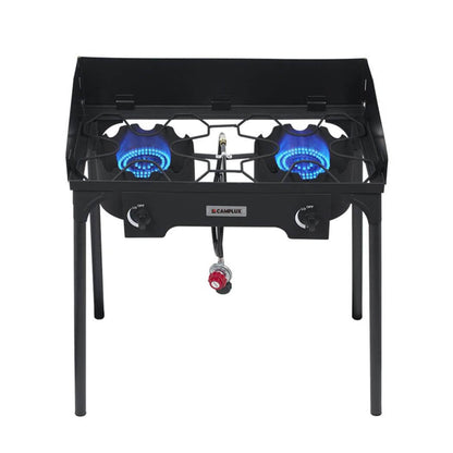 260,000 BTU High Pressure Double Propane Burner - Heavy Duty Cookware Camplux