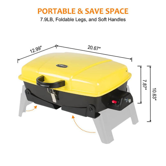 Camplux Portable Gas Grill 189 Square Inches, Camping Grills for Outdoor Cooking Camplux