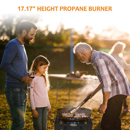 130,000 BTU High Pressure Single Propane Burner Perfect for Home Brewing, Turkey Fry, Maple Syrup Prep Camplux