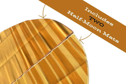 Striped Bell Tent Floor Matting | Citrus Tones | 13' (4M)