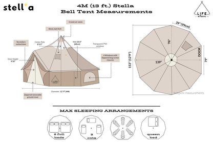 13' (4M) Stella™ Stargazing Canvas Tent
