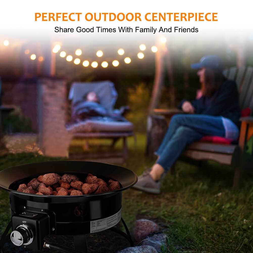 Camplux Propane Fire Pit Camping Fire Bowl for Cozy Outdoor Gatherings Camplux