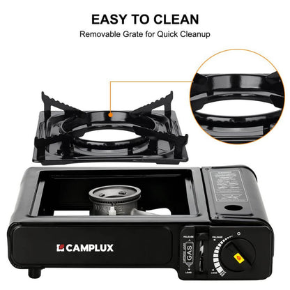 Camplux Dual Fuel Propane & Butane Stove with Carrying Case, Portable Camping Stoves with CSA Certification Camplux