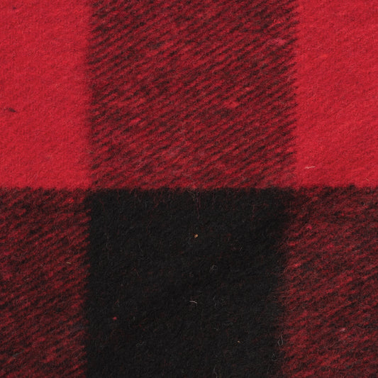 PLAID RED WOOL 50