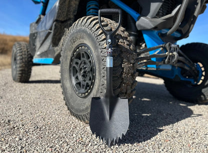 Krazy Beaver Mini Shovel with guard (Textured Black Head / Black Handle)