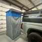 Ultimate Camp Shower Set: Hard Case Shower/Bathroom Awning + 90 Degree Swing Out