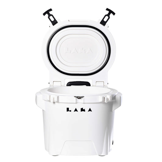 LAKA Coolers 30 Qt Cooler w/Telescoping Handle  Wheels - White