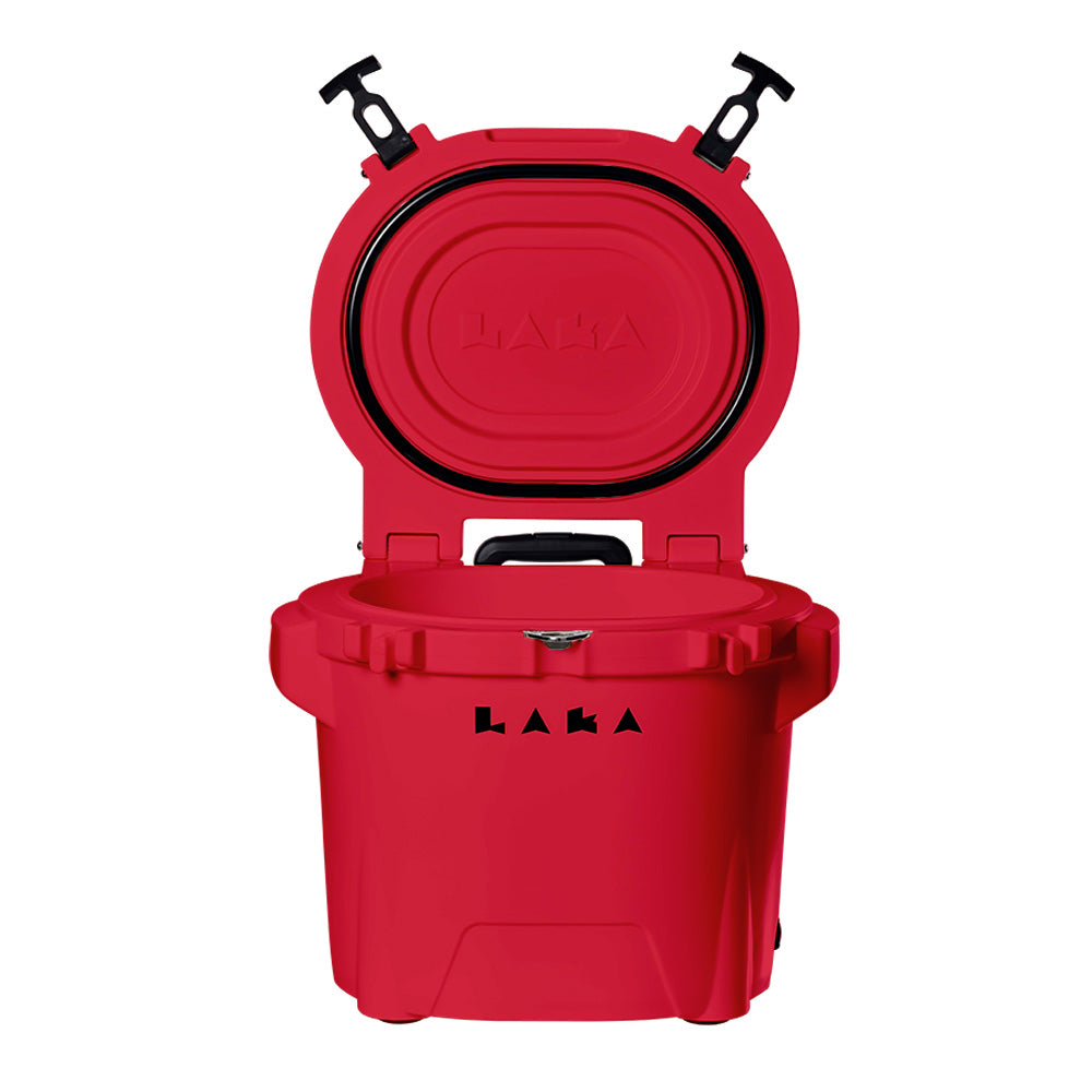 LAKA Coolers 30 Qt Cooler w/Telescoping Handle  Wheels - Red