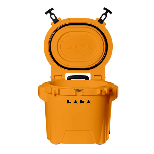 LAKA Coolers 30 Qt Cooler w/Telescoping Handle w/ Wheels - Orange