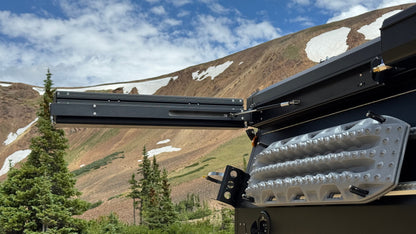 Ultimate Camp Shower Set: Hard Case Shower/Bathroom Awning + 90 Degree Swing Out