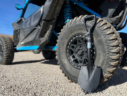 Krazy Beaver Mini Shovel with guard (Textured Black Head / Black Handle)