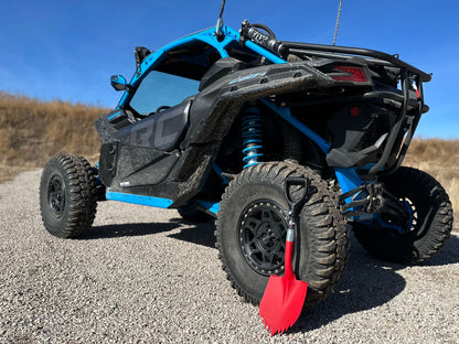 Krazy Beaver Mini Shovel with guard (Textured Red Head / Black Handle)