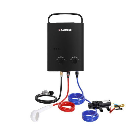 Camplux AY132BP43 Portable Propane Water Heater Pump Kit Camplux
