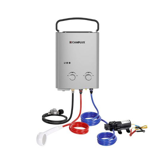 Camplux AY132GP43 Portable Propane Water Heater Pump Kit Camplux